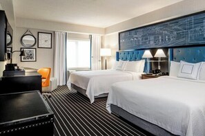 Room, 2 Queen Beds | Premium bedding, pillowtop beds, in-room safe, desk - Courtyard by Marriott Boston Brookline (Brookline)