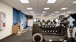 A gym with treadmills, dumbbells, and exercise balls. - Holiday Inn Express & Suites Southfield Detroit by IHG (Southfield)