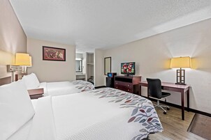 Desk, blackout drapes, free cribs/infant beds, free WiFi