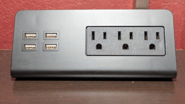 A power strip with multiple USB ports and a standard electrical outlet. - Red Roof Inn Abingdon (Abingdon)
