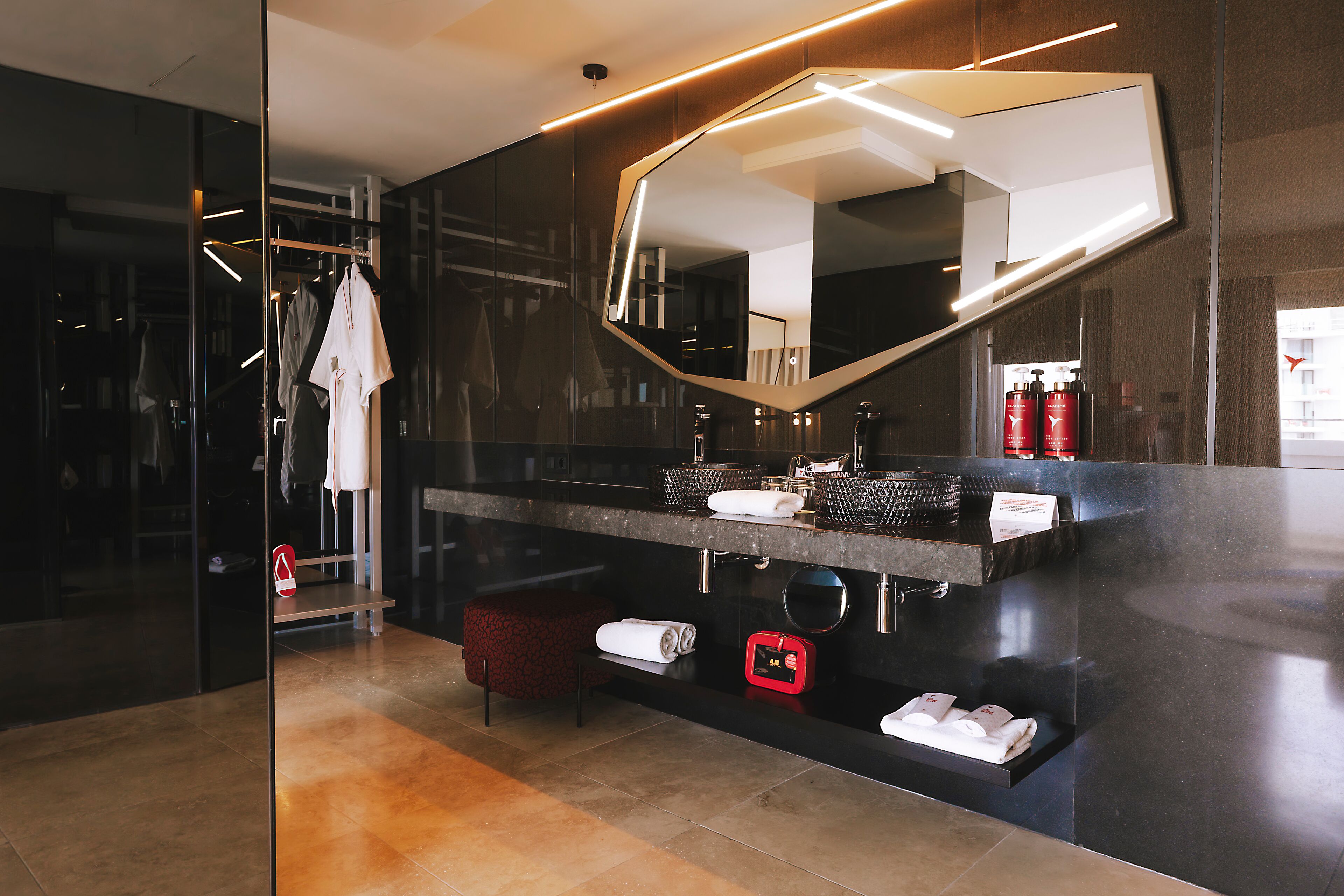 shower, free toiletries, hair dryer, bathrobes