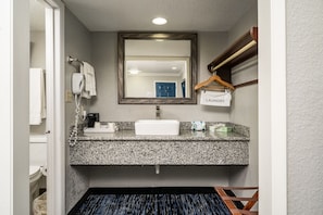 Room, 2 Double Beds, Non Smoking | Bathroom sink