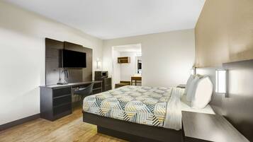 Desk, free WiFi, bed sheets