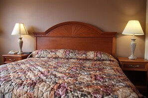 Desk, free WiFi, bed sheets