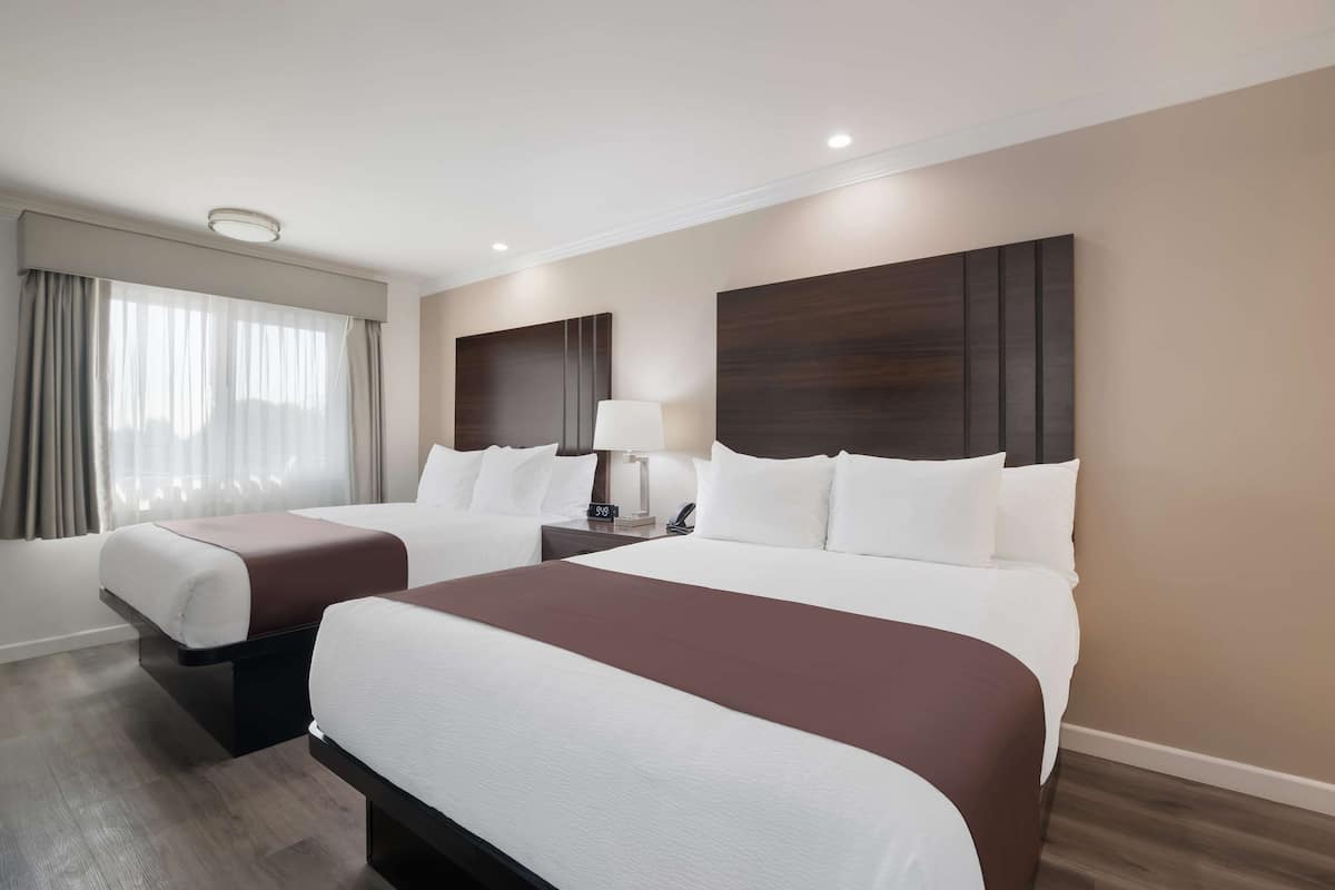 Standard Room, 2 Queen Beds, Non Smoking, Refrigerator & Microwave | In-room safe, individually furnished, desk, laptop workspace