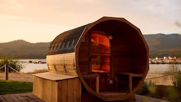 Sauna, steam room, aromatherapy, deep-tissue massages, Swedish massages