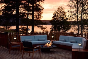 Outdoor banquet area