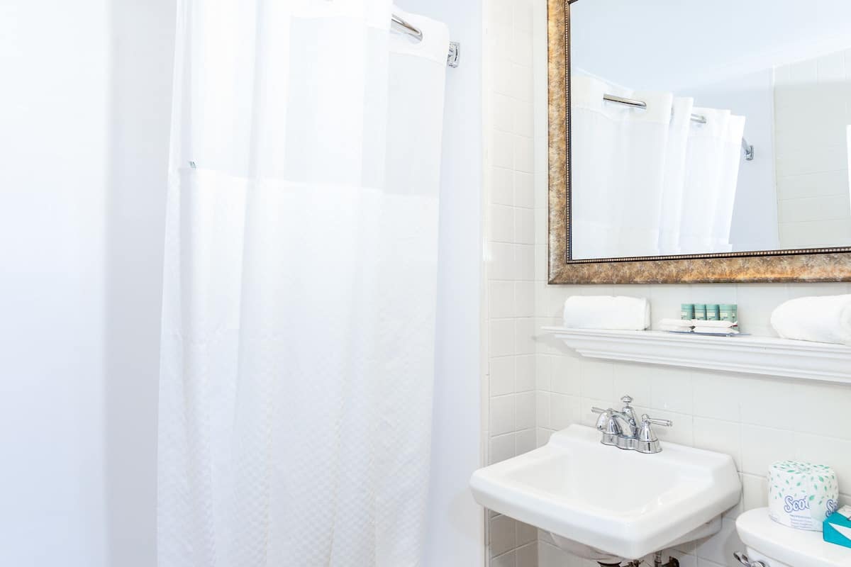 free toiletries, hair dryer, towels