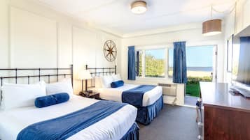 Deluxe Room, 2 Double Beds, Terrace, Bay View | 1 bedroom, cribs/infant beds, rollaway beds, bed sheets