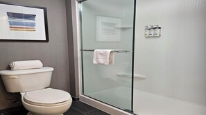 Free toiletries, hair dryer, towels