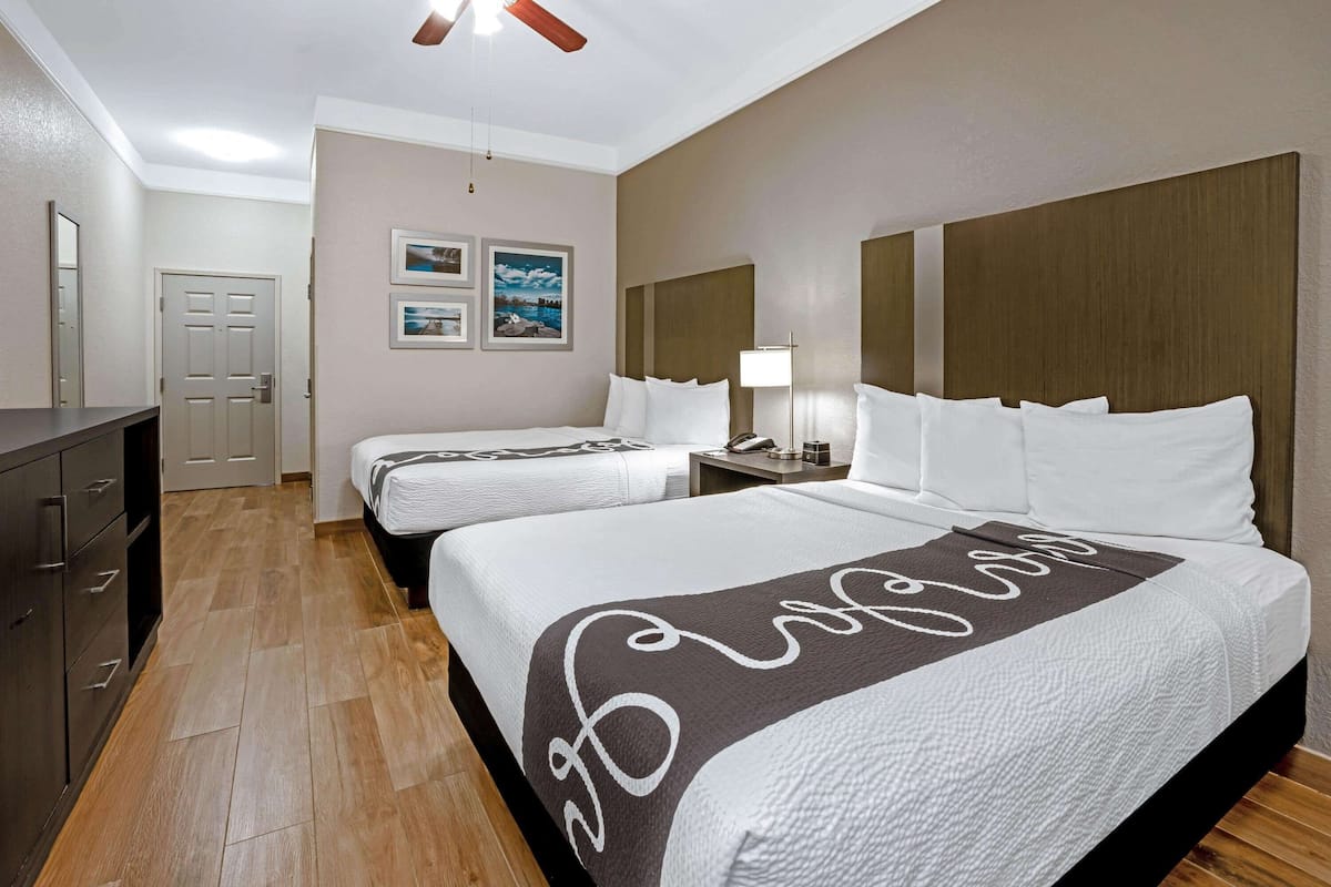 Room, 2 Queen Beds, Non Smoking | Premium bedding, desk, iron/ironing board, free cribs/infant beds