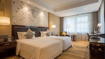 Minibar, in-room safe, desk, blackout curtains