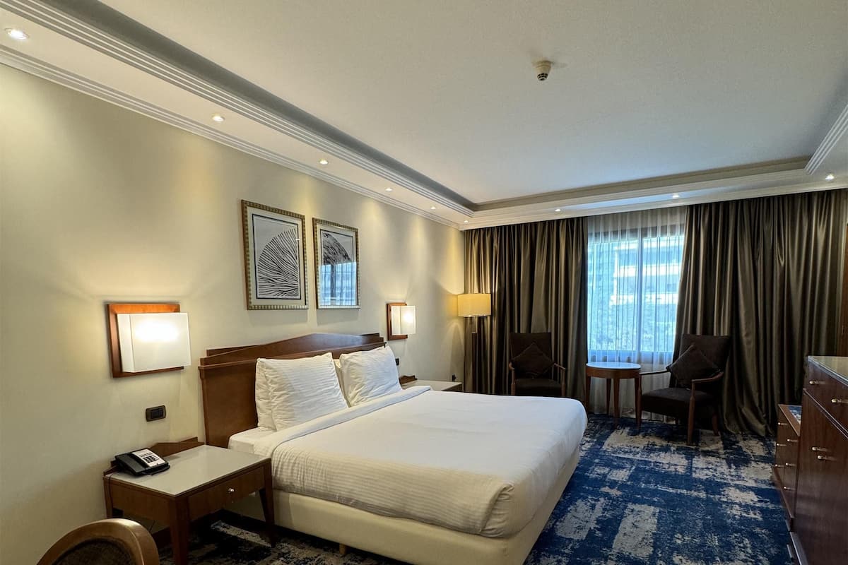 Minibar, caja de seguridad en la habitación y escritorio