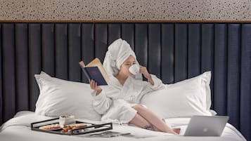 Premium bedding, down duvets, minibar, in-room safe
