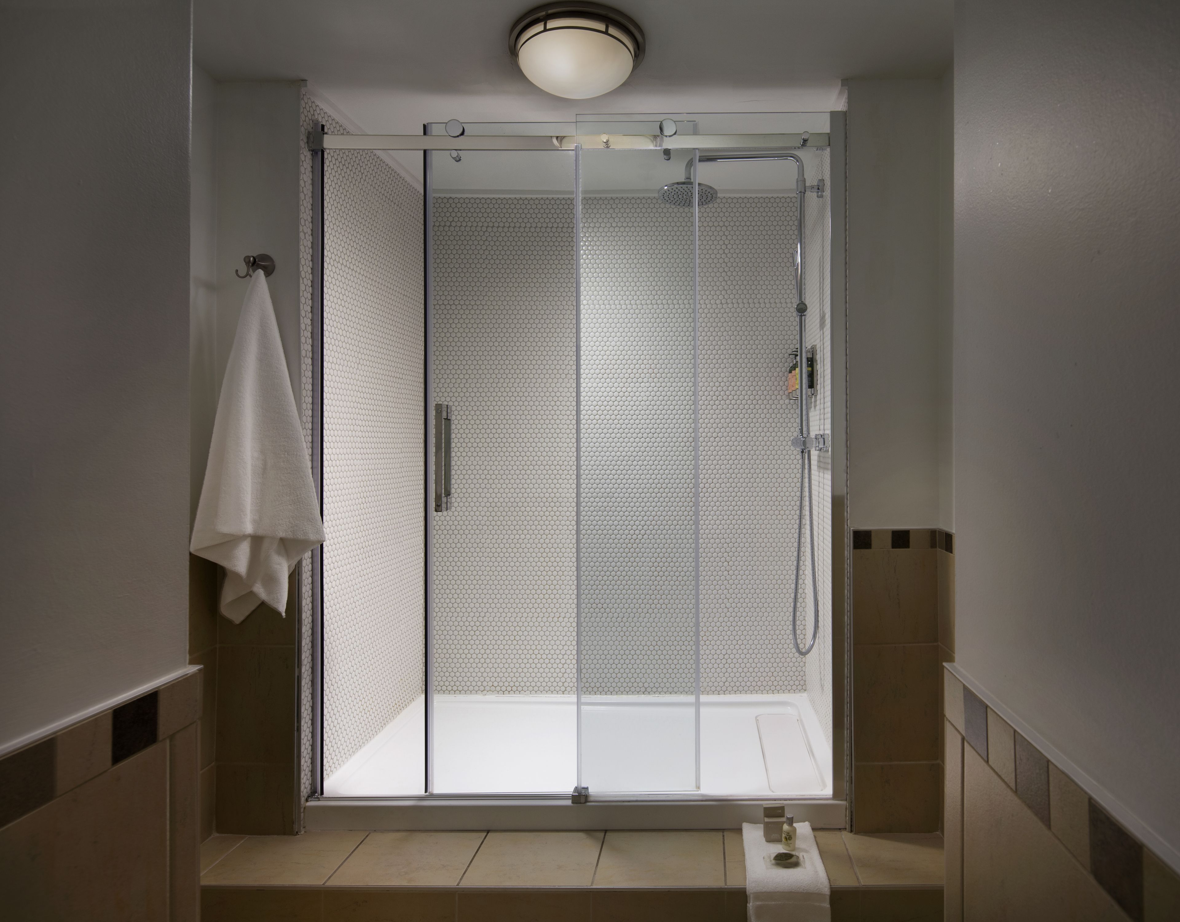 classic quadruple room, 2 double beds | bathroom | shower, designer toiletries, hair dryer, bathrobes