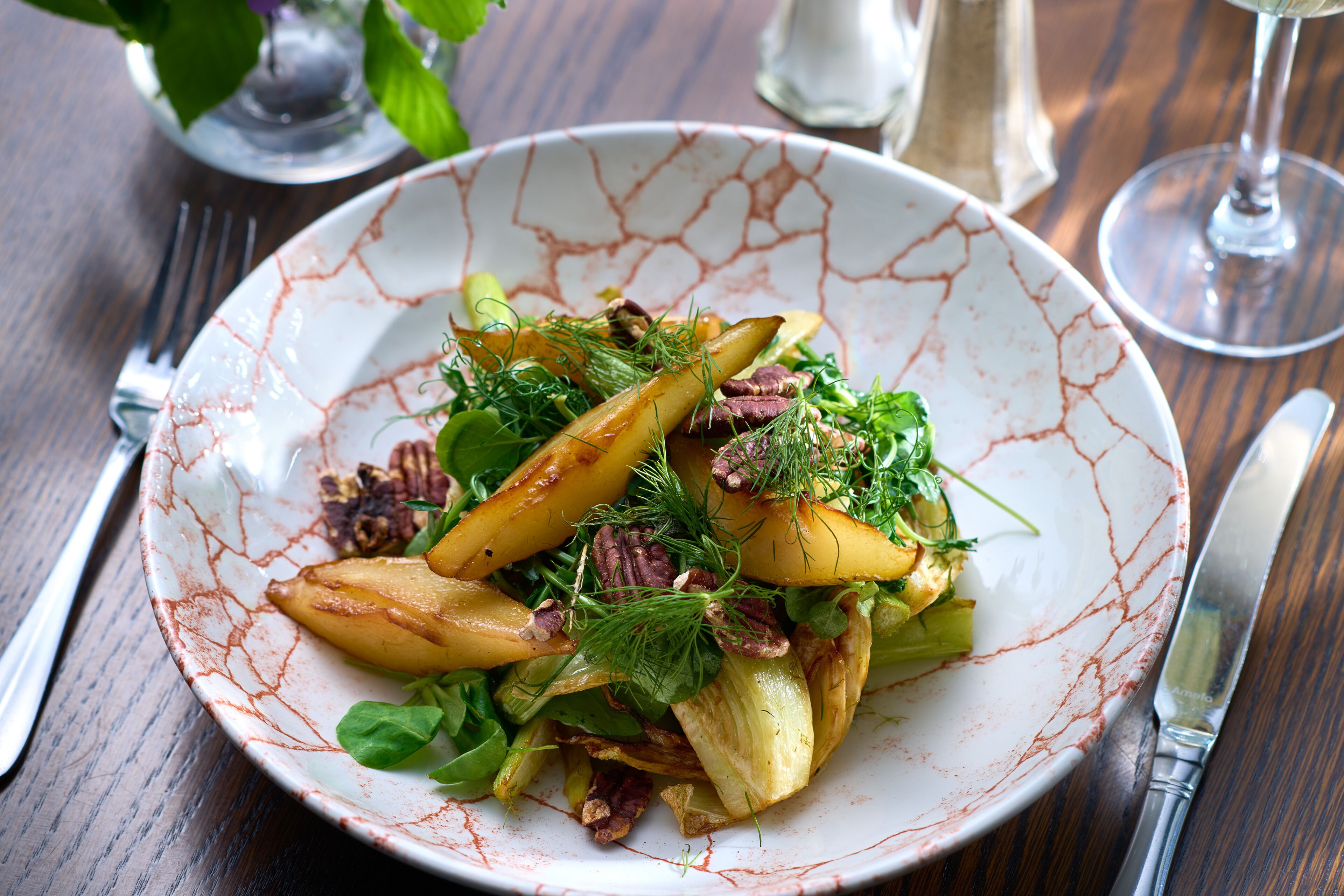 breakfast, lunch, dinner served; golf course views