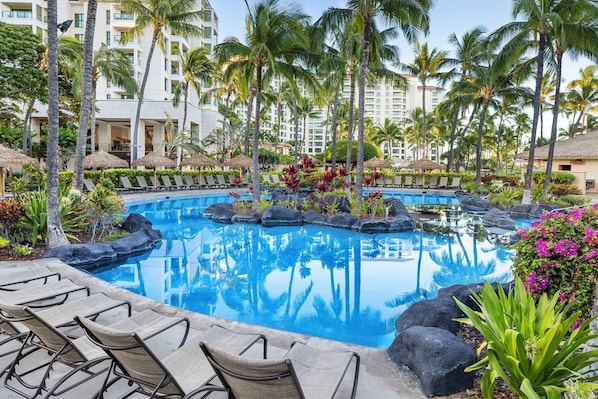 3 outdoor pools, pool cabanas (surcharge), pool umbrellas