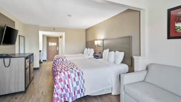Desk, free WiFi, bed sheets