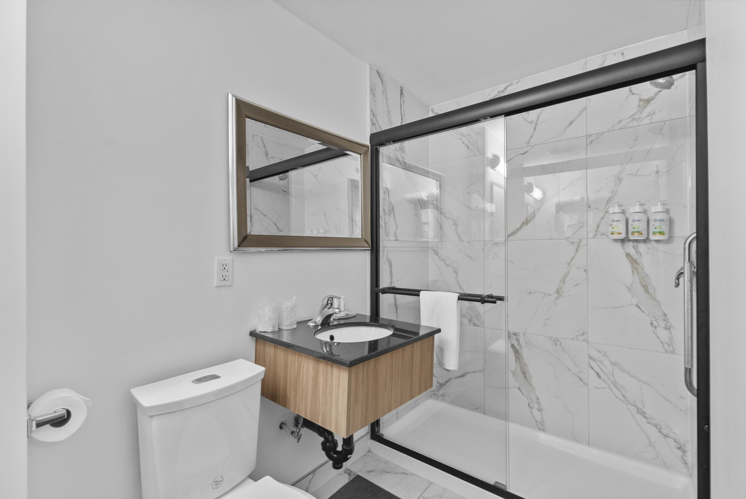 Suite, 2 Queen Beds, Non Smoking (Stair Access Only) | Desk, laptop workspace, blackout drapes, iron/ironing board