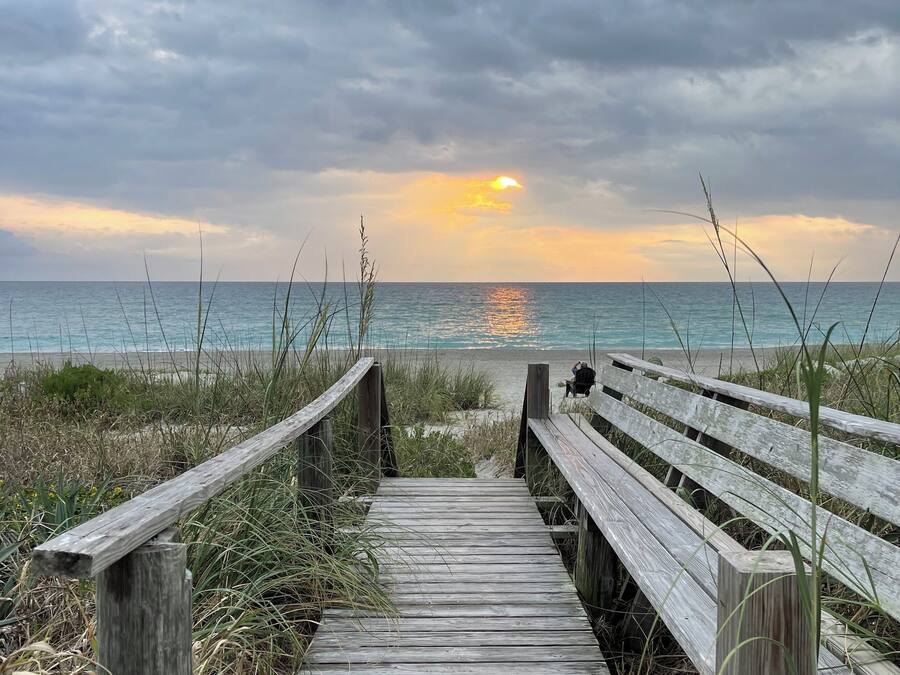 Private beach