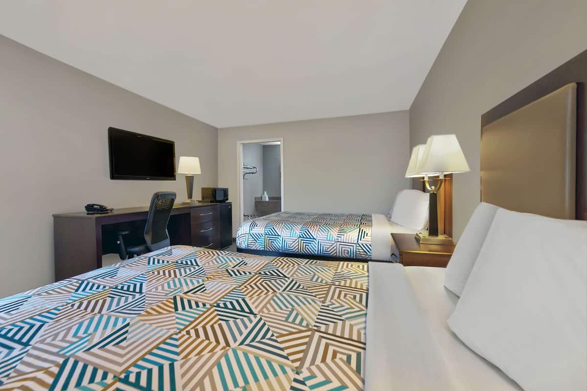 Desk, free WiFi, bed sheets