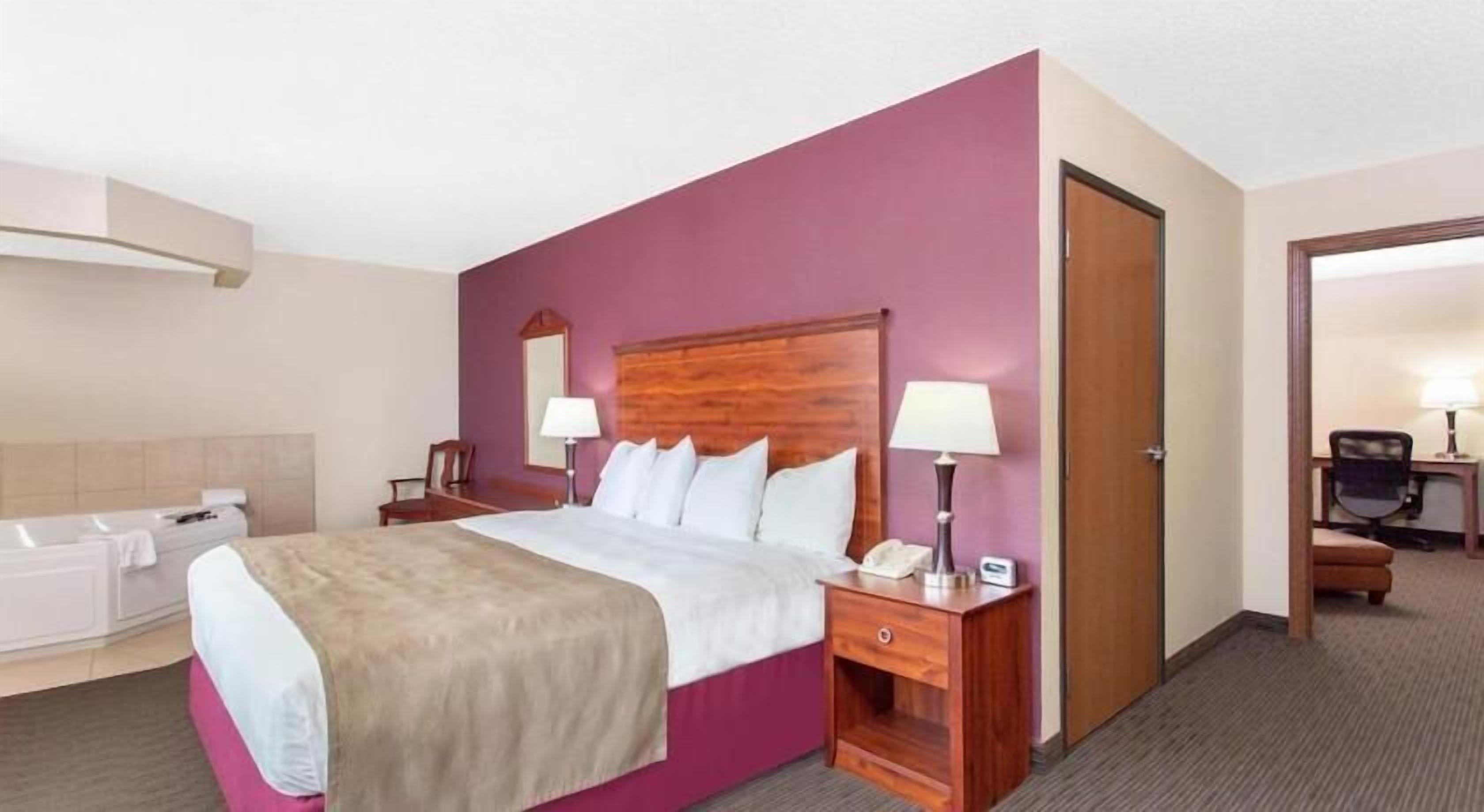 Premium bedding, desk, soundproofing, iron/ironing board
