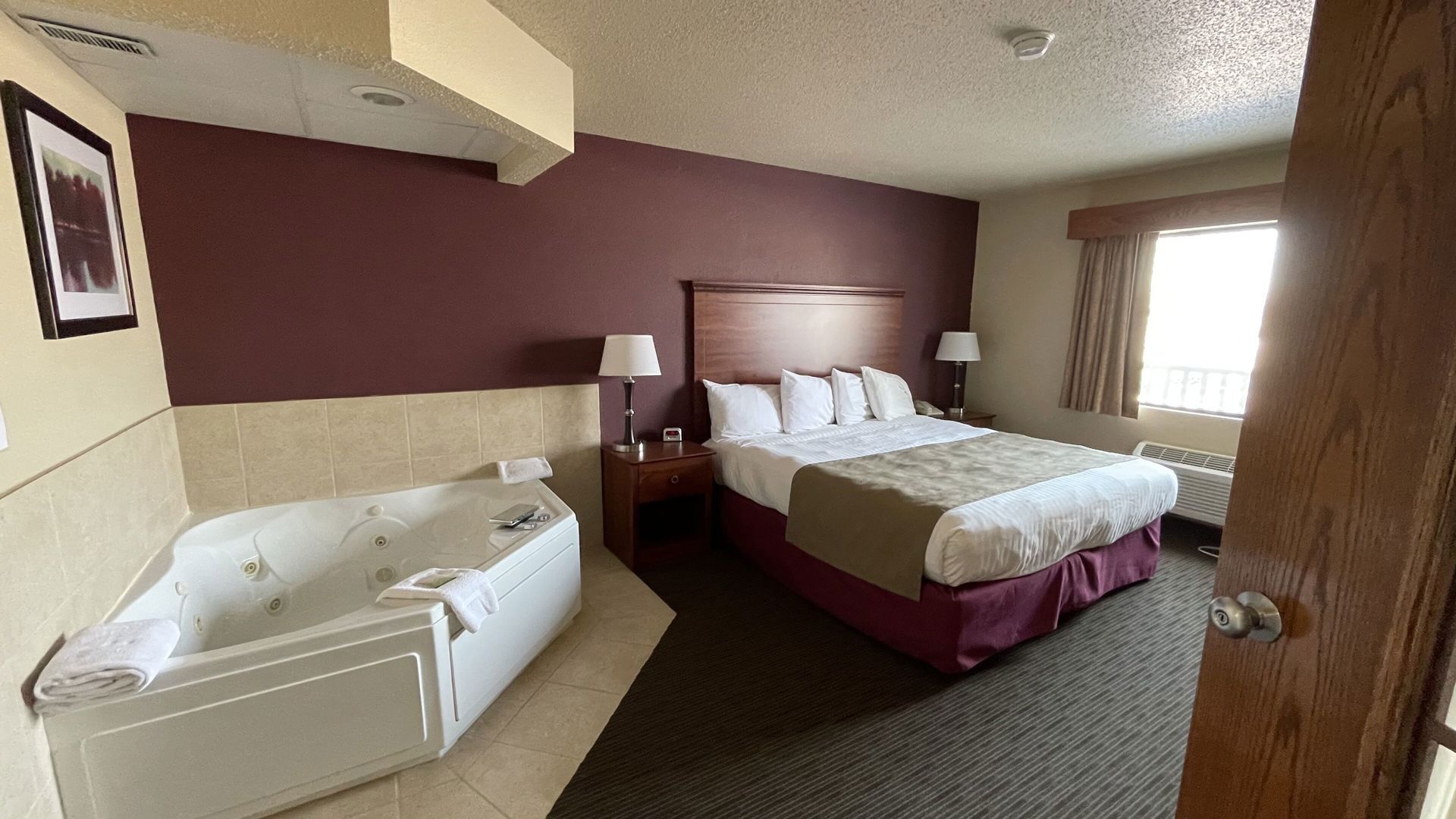 Premium bedding, desk, soundproofing, iron/ironing board