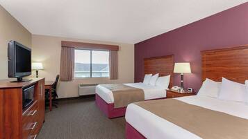 Premium bedding, desk, soundproofing, iron/ironing board