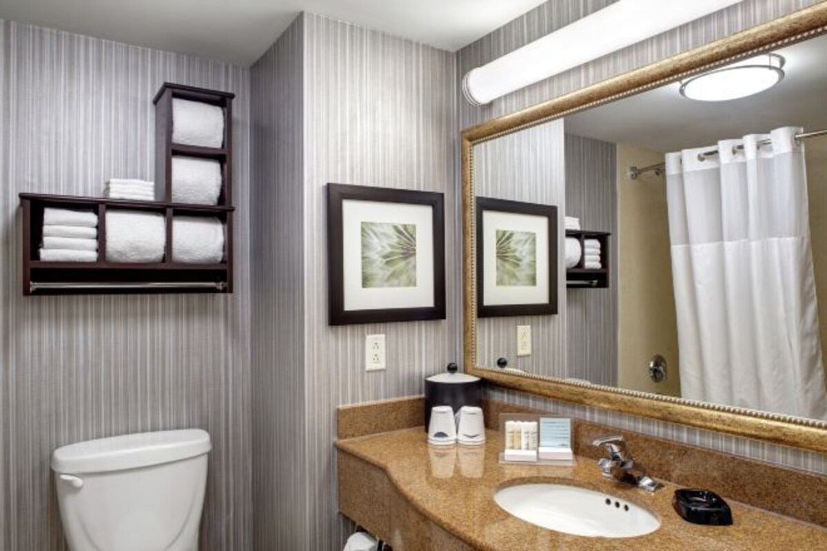 Free toiletries, hair dryer, towels