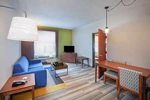 Suite, 1 Bedroom, Mobility Accessible (Roll-In Shower) | Pillowtop beds, in-room safe, desk, blackout drapes