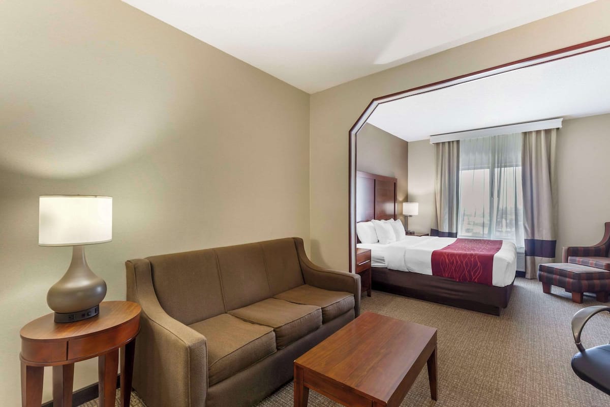 suite, 1 king bed with sofa bed, non smoking | in-room safe, blackout curtains, iron/ironing board, cots/infant beds