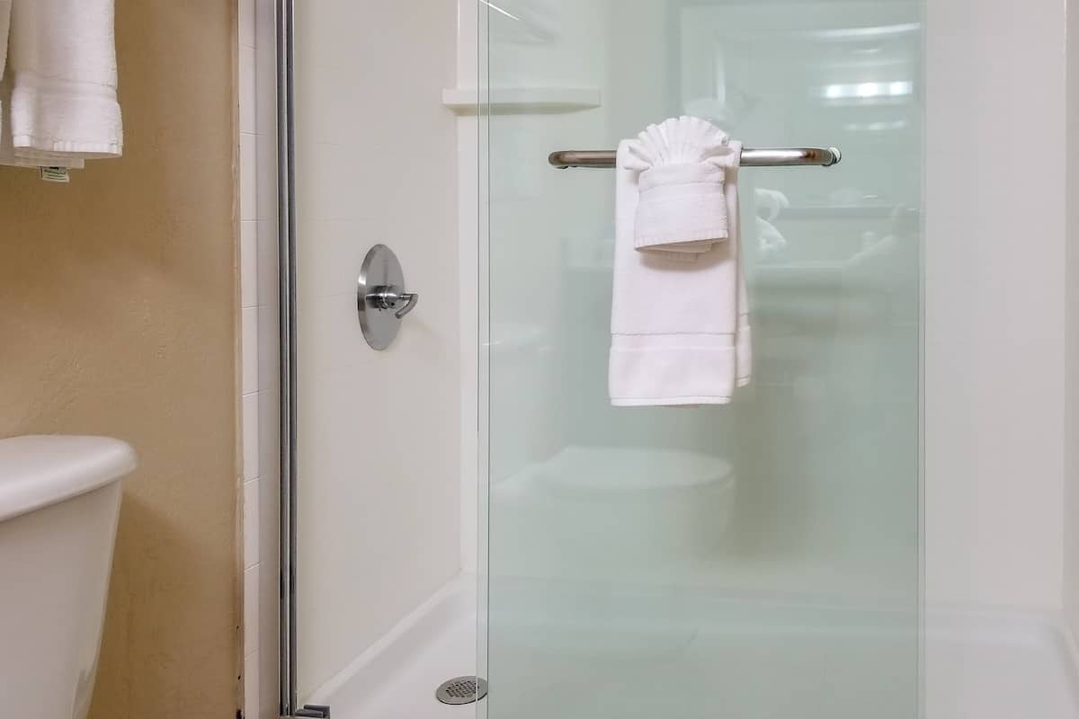 Free toiletries, hair dryer, towels, soap