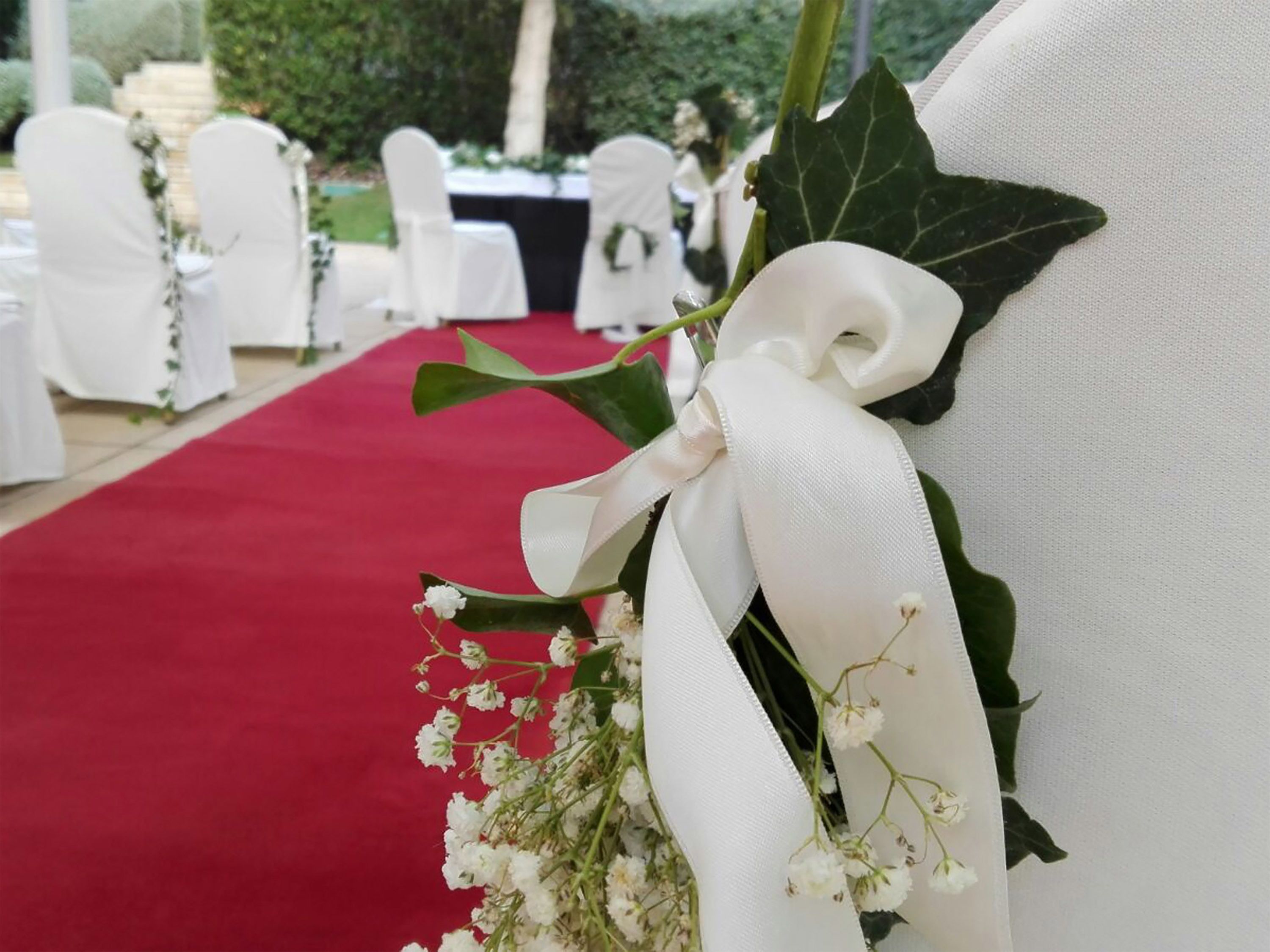 outdoor wedding area