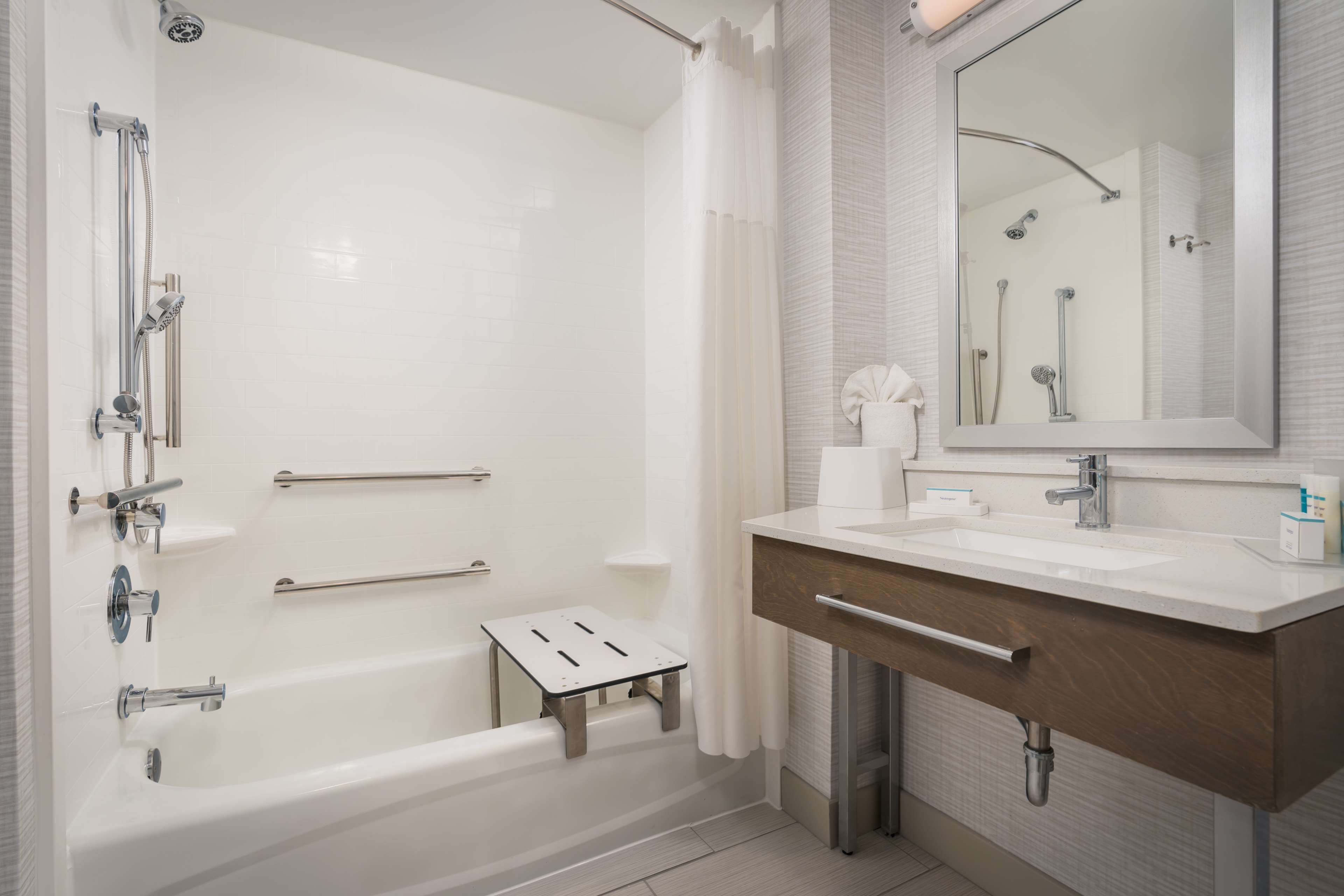 two queen beds, non-smoking, accessible | bathroom | free toiletries, hair dryer, towels