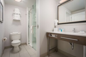 Free toiletries, hair dryer, towels