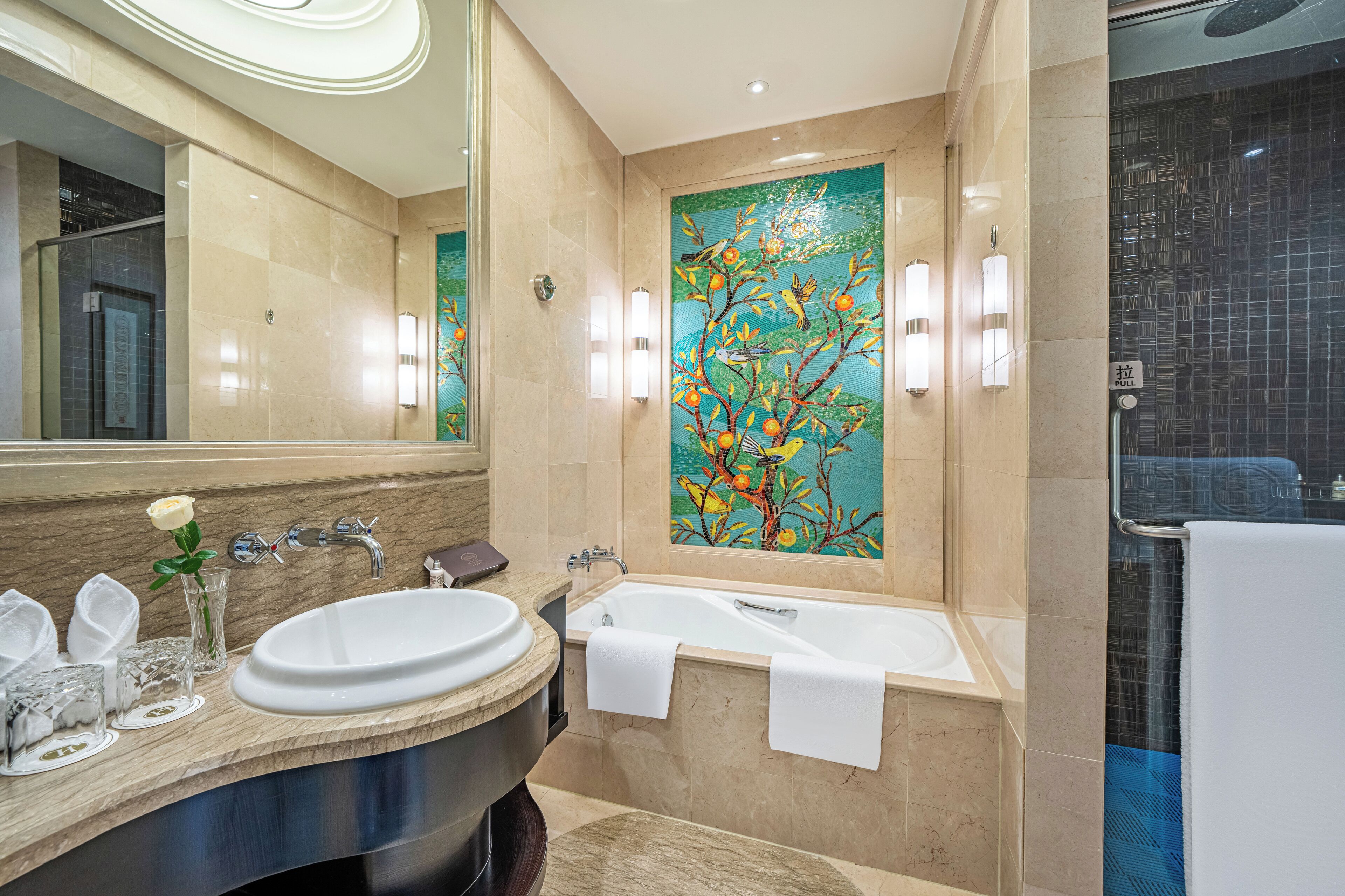 superior room | bathroom | hair dryer, bathrobes, slippers, towels