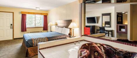 Desk, laptop workspace, free WiFi, bed sheets