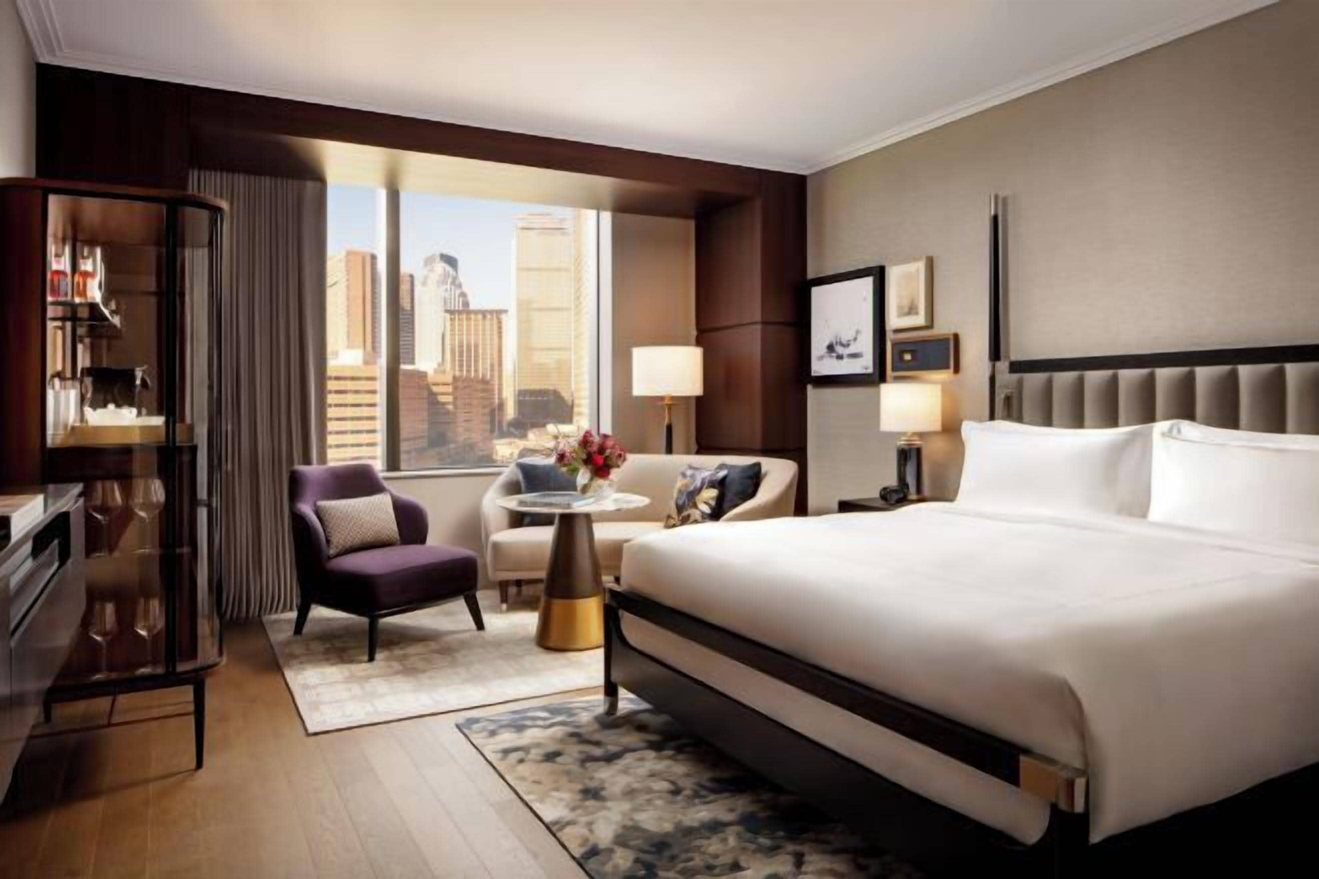 Premium bedding, down comforters, pillowtop beds, minibar