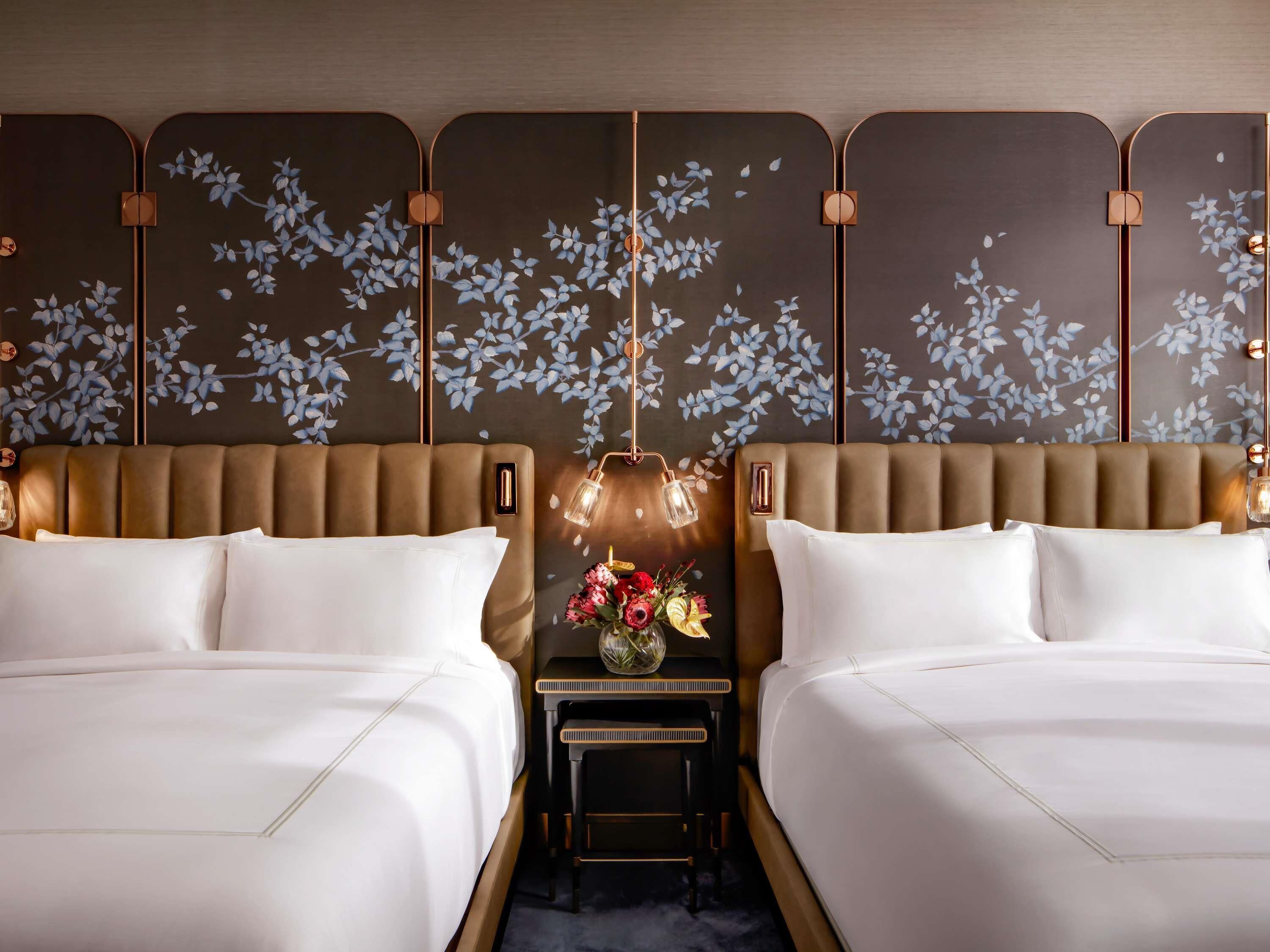 Premium bedding, down comforters, pillowtop beds, minibar