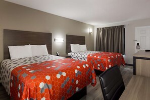 Standard Room, 2 Queen Beds, Non Smoking | In-room safe, blackout curtains, iron/ironing board, cots/infant beds - Econo Lodge Mobile Airport Blvd. (Mobile)