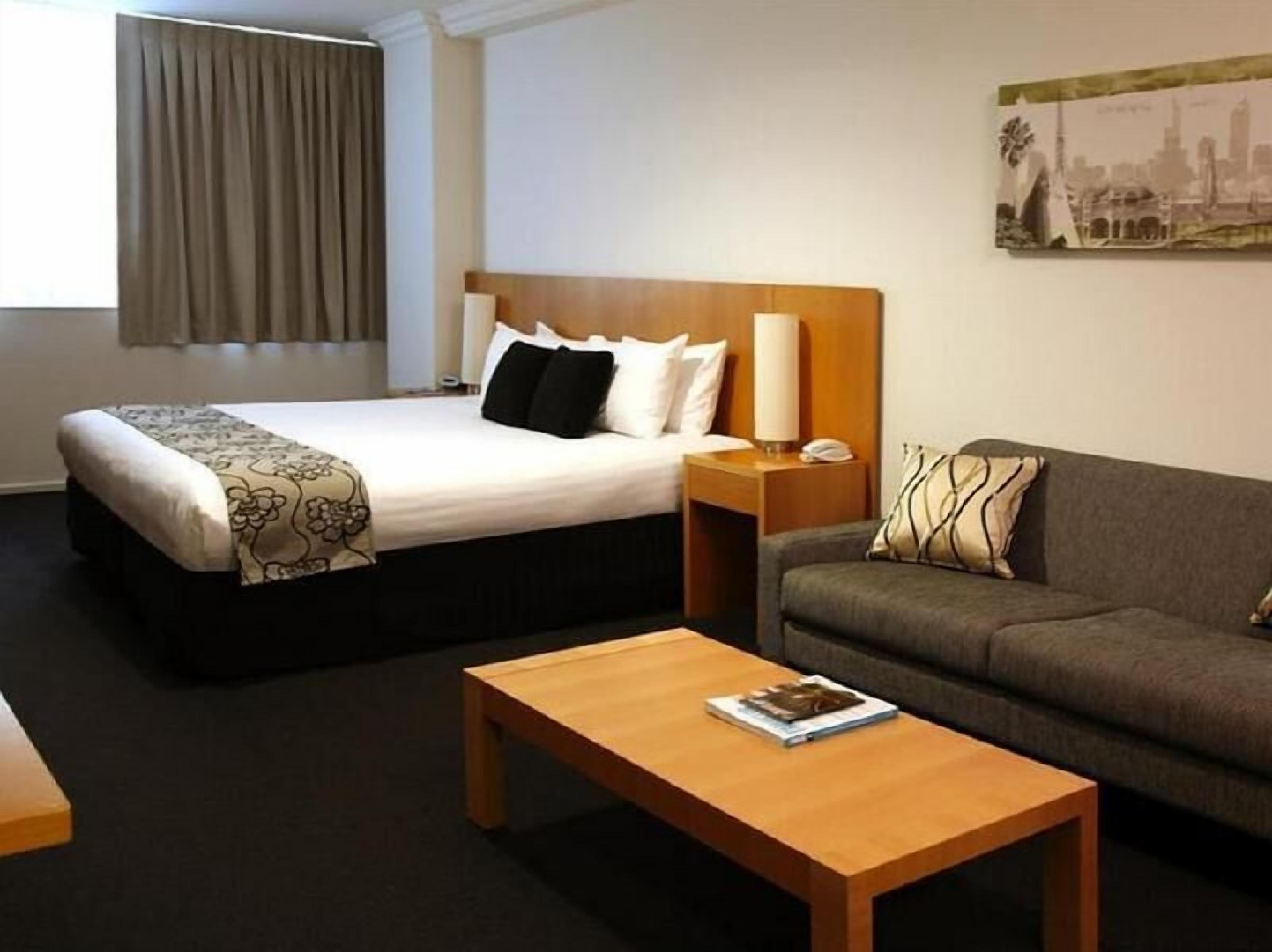 In-room safe, desk, laptop workspace, blackout curtains