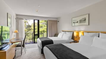 Double Room, 2 Double Beds, Lakeside | In-room safe, desk, iron/ironing board, free cribs/infant beds