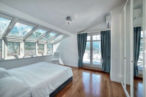 1 bedroom, hypo-allergenic bedding, down duvets, minibar