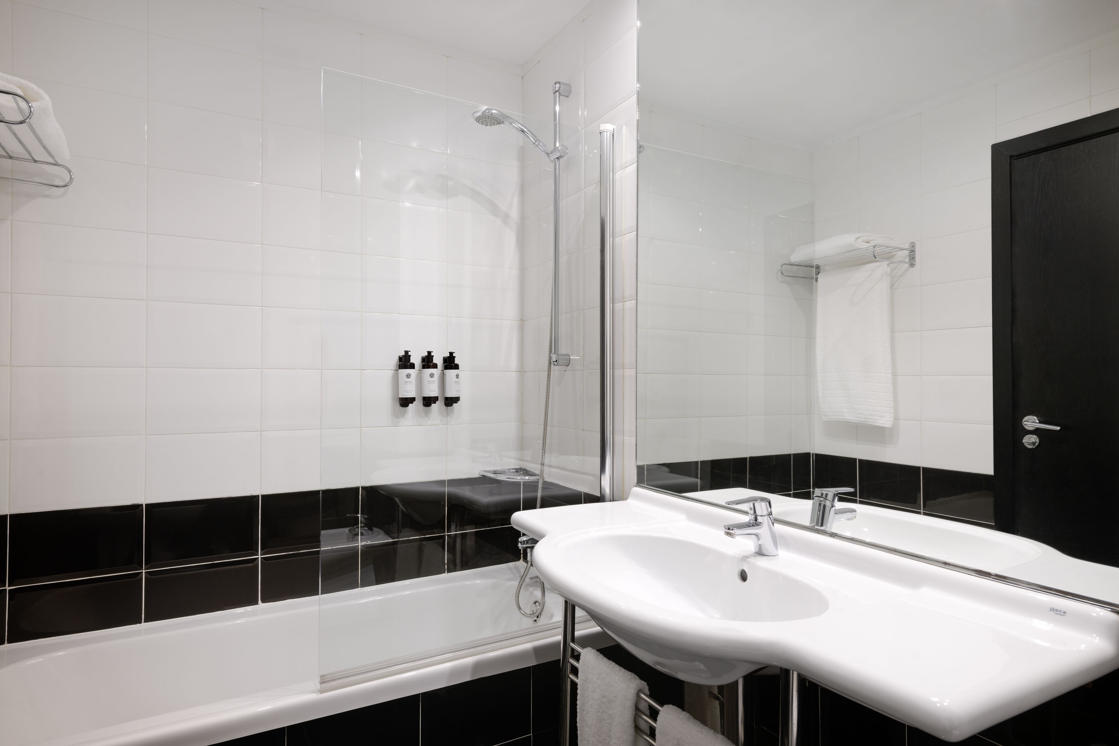 standard double or twin room | bathroom | eco-friendly toiletries, hair dryer, towels, soap