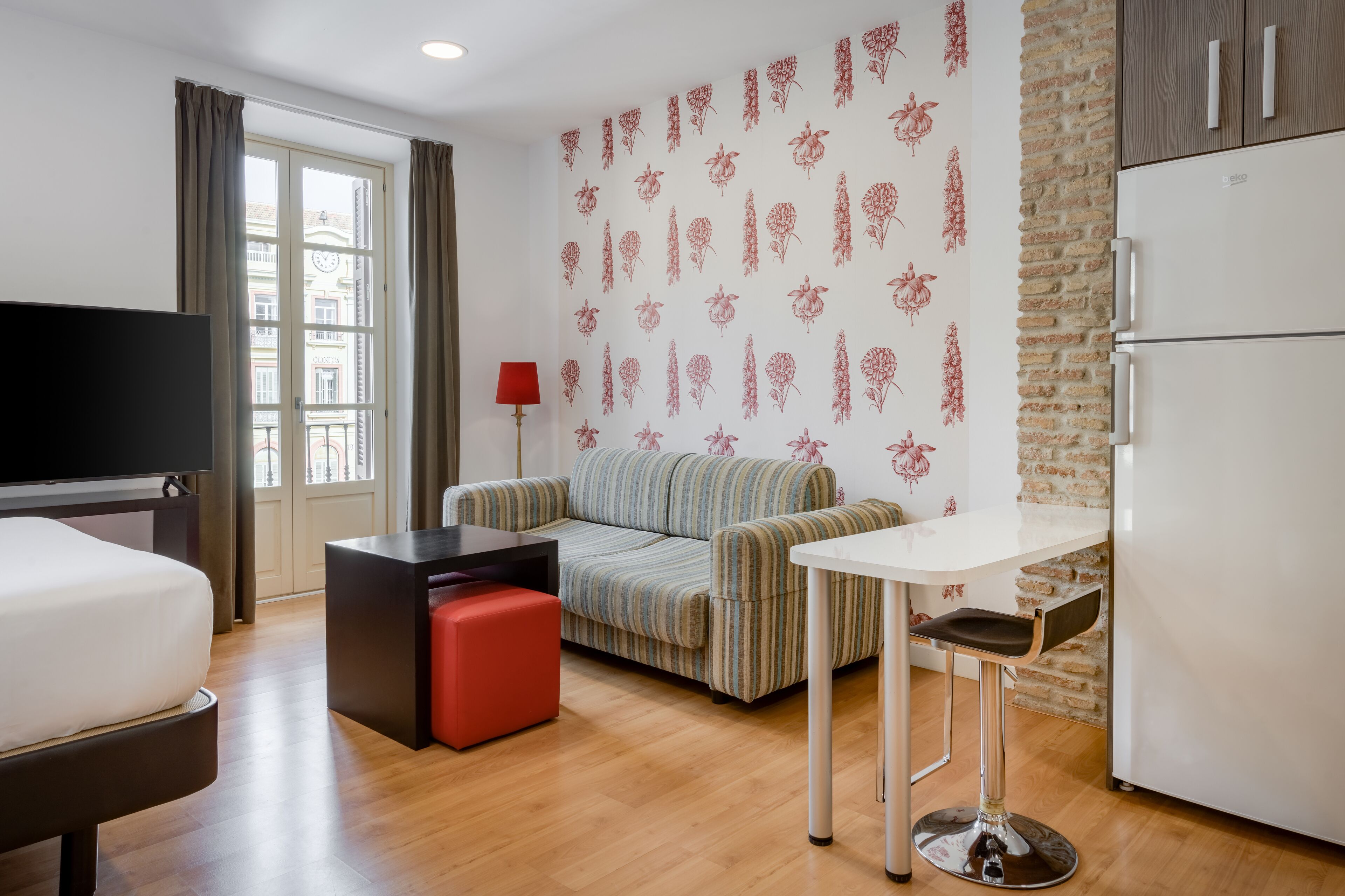 Studio, 1 Double Bed, Annex Building | Living area | LCD TV