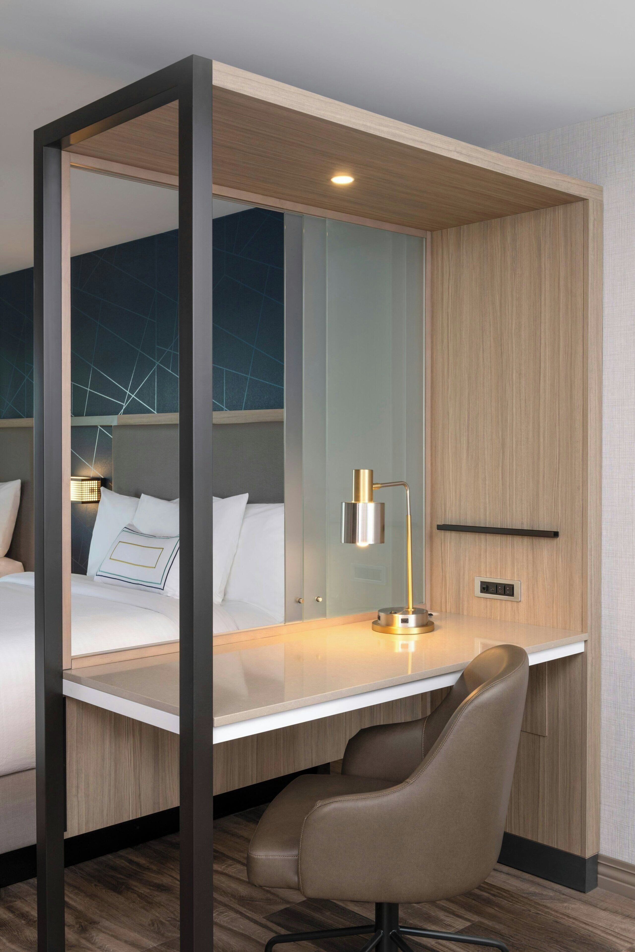 desk, blackout curtains, iron/ironing board, free wifi