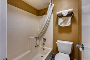1 bedroom, desk, laptop workspace, blackout curtains