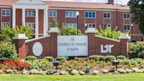A brick building with a sign reading "The University of Tennessee at Martin" and a logo. - Days Inn by Wyndham Martin (Martin)