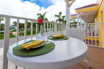 A breakfast buffet with various food items and beverages. at Inn at the Beach