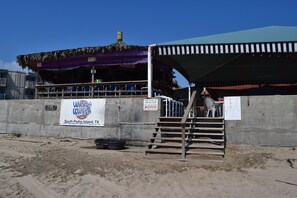 On the beach, beach volleyball